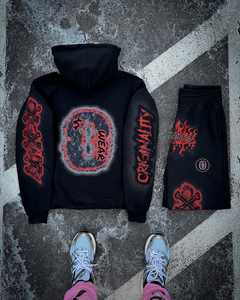 Sudadera con capucha con estampado DTG personalizada para hombre 100% algodón 480Gsm Crop Top poliéster Sudadera de felpa francesa de gran tamaño - Product Image 3