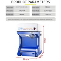 Broyeur électrique automatique pour rasage de glace Machine à glace pilée pour cône de neige hawaïen