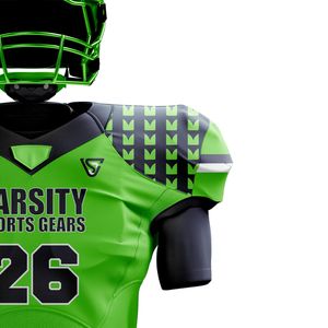 Uniforme de fútbol americano verde de alta calidad para hombres, pantalones de Jersey de equipo personalizados, aparejos transpirables, sarga, ropa deportiva personalizada - Product Image 6