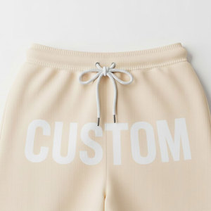 Pantalones Cortos Deportivos Casuales para Hombre con Logotipo Personalizado Bordado - Tela Satinada, Cintura Alta, Cierre con Cordón, Secado Rápido para Deportes y Gimnasio - Product Image 3