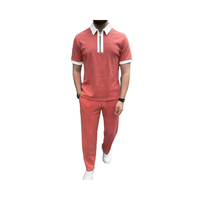 Ensemble 2 pièces polaire imprimé sportif à séchage rapide pour homme – Collection en gros BD Polo et pantalon de survêtement 100 % coton