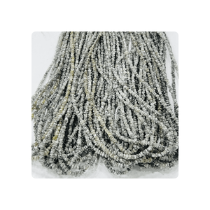 ลูกปัดเพชรสีเทาทึบแสงธรรมชาติขนาด15นิ้วรูปทรงหินที่ไม่เจียระไนสำหรับการทำเครื่องประดับ - Product Image 2