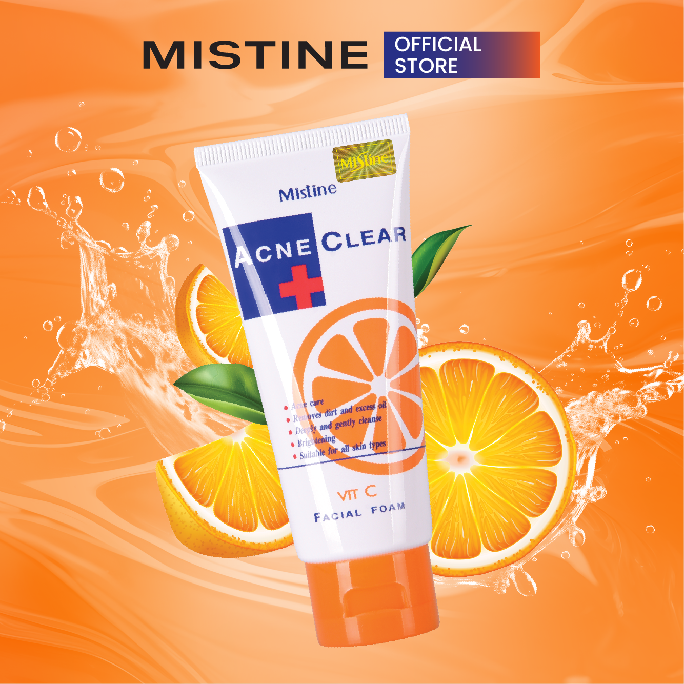 mistine acne clear facial foam