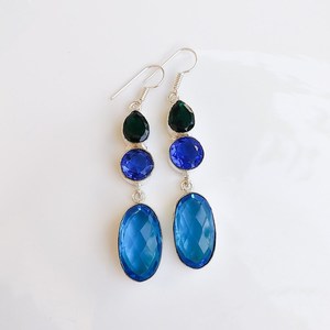 Pendientes de Piedras Multicolores de Topacio Azul Suizo Facetado, Pendientes Colgantes de Cristal Chapados en Plata 925, Joyería Boho Hecha a Mano, Regalo para Ella - Product Image 5
