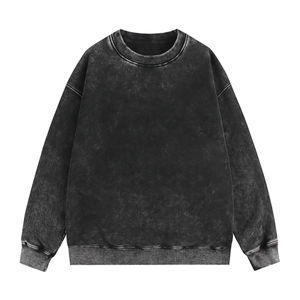 Vente en gros de sweatshirts à capuche à épaules tombantes délavés à l'acide personnalisés pour hommes sweatshirts à manches longues en coton lourd 100% prix bon marché - Product Image 5