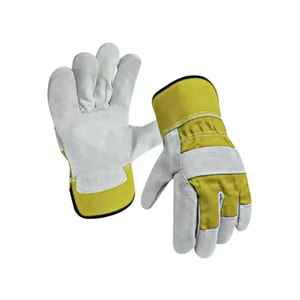 Guantes de trabajo de seguridad duraderos antideslizantes de alta calidad anticorte y antiimpacto de cuero dividido de vaca de Palma única a precio competitivo - Product Image 5