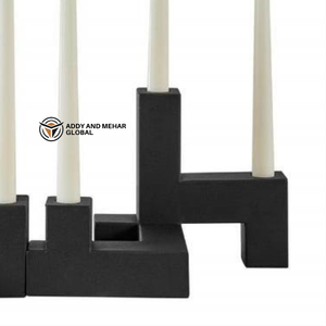 Modern Black Taper <b>Candle</b> Holder <b>Set</b> Handcrafted Eco-Friendly Durable Christmas <b>Candle</b> jar for Home & Table decor - Product Image 4