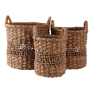 Open Weave <b>Baskets</b> With Handles Handmade <b>Storage</b> <b>Basket</b> Wholesale eco-friendly Made in Vietnam - Product Image 1
