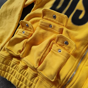 Sudadera Corta Personalizada de 500 Gsm, Estilo Urbano, con Bolsillos, Corte Cuadrado, Gruesa, Estampada - Product Image 4