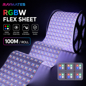Feuille LED CE/ROHS RGBW 24V 1296 LED découpable 4 LED/section RA>80 Panneau LED flexible pour rétroéclairage de marbre et pierre Garantie 5 ans - Product Image 2