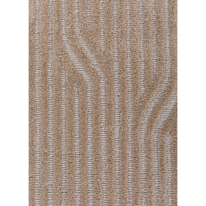 Aprezo Ivory Acrylic Hand Knotted <b>Rug</b> Striped Rectangle Size 9x12 for Teen Living Room or Hallway Decor-Model Aiar-3016 - Product Image 3