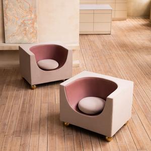 Modern Classic Single Seat Cube Bubble Sofa Elegant <strong>Pink</strong> <strong>Occasional</strong> Lounge <strong>Chair</strong> for Apartment Hotel Villa - Product Image 1