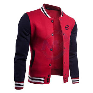 Veste Lettermen d'hiver personnalisée pour hommes Design à col montant vente en gros prix bon marché - Product Image 2