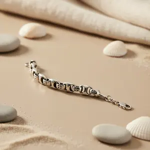 "Men's Religious 925 Silver Cross Bracelet Gift <b>Gold</b> <b>Plated</b> <b>Bangle</b> Type" - Product Image 2