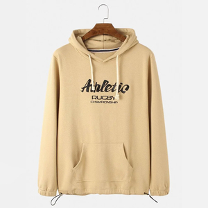 2025 nuevo invierno 100% algodón pesado pulóver con capucha personalizado OEM impreso liso polar de gran tamaño con capucha sólida para hombres - Product Image 1