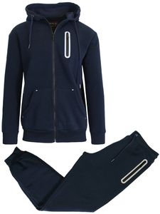 Sudadera con capucha y pantalones de chándal con forro polar para hombre, conjunto de ropa activa con logotipo personalizado al por mayor - Product Image 5