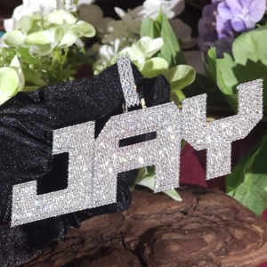 Collar con Colgante de Nombre Personalizado de Hip Hop, Totalmente Engastado con Diamantes de Moissanita VVS, Plata 925, Cadena Cubana para Hombre, Moda - Product Image 4