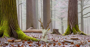 Hecho a mano Art Deco resina polivinílica Reno estatua Animal salvaje Navidad decoración del hogar para sala de estar u oficina estatuilla de ciervo - Product Image 3