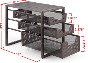 Modern Design Desktop <b>Organizer</b> With Drawers Provides You With Ample Sorted Storage for All Your Office Supplies or Products - Product Image 5