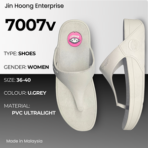 @migo Sandalias Flip-Flop para Mujer 7007v Gris Claro, Cómodas, Ligeras, con Suela Gruesa Antideslizante, Resistentes al Agua, Tacón de 4cm, Hechas en Malasia - Product Image 1