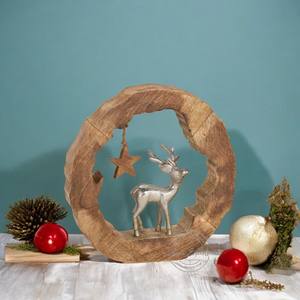 Décor de table étoile en bois avec design minimaliste parfait pour Noël et l'année pièce élégante d'accent pour la maison - Product Image 5