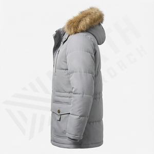 <b>Men's</b> Custom Logo Winter Windbreaker Parka Jacket Fashion Casual Outwear Reversible Waterproof Plus Size Cotton Warm Outerwear - Product Image 3