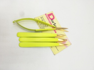 Pinzas para cejas de acero inoxidable con punta inclinada Dorlon, superventas, recubierta de tijera de resorte Color, certificación CE ISO para belleza - Product Image 5