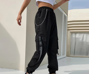 De Buena Calidad Mujeres Mejor Precio Señoras Pantalones Cargo Pantalones de mujer Pantalones de pierna ancha Pantalones de cintura alta Pantalones casuales de mujer - Product Image 3