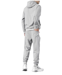 Custom Logo OEM Custom Design Men Winter <b>Plus</b> <b>Size</b> 100% Cotton Sport Sweatpants <b>Jogger</b> Tracksuit 2-Piece Hoodie <b>Sets</b> - Product Image 4