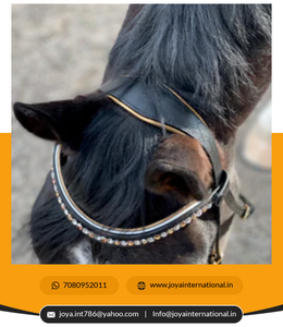 Services OEM Bride d'essorage en cuir verni noir avec rembourrage en or et bride de dressage en passepoil verni blanc Portable - Product Image 6