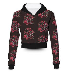 Dip Dye Acide Lavé Crop Top Femmes À Capuche Polaire Coton Français Terry Sweats Pull Mode Élégant Vintage Hoodies - Product Image 3