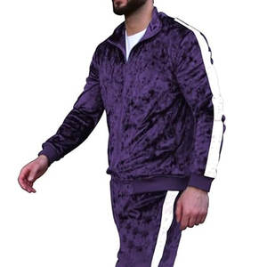 Ensemble de survêtement en velours côtelé pour homme, décontracté, écologique, uni, 2 pièces - Product Image 6