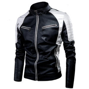 Chaqueta de Cuero Genuino para Hombre, Estilo Urbano, Cuello Alto, Ultra Cálida, Resistente al Viento, Ecológica, Ropa de Abrigo de Invierno, Resistente y Duradera - Product Image 1