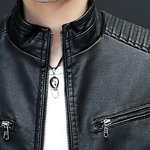 Chaqueta Acolchada para Hombre, Estilo Urbano, Chaqueta de Motociclista Personalizada de Nailon/Algodón con Cuello Alto y Logotipo Frontal, Resistente al Viento 2025 - Product Image 2