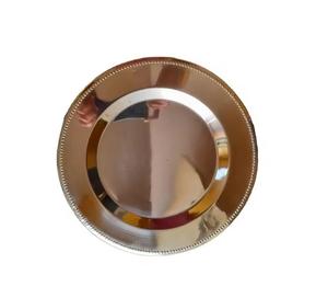 Plat rond Assiettes de mariage modernes plaquées cuivre Fait à la main en métal écologique pour les fêtes inspirées des designs élégants - Product Image 4