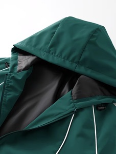 <b>Men's</b> Hooded Windbreaker <b>Jacket</b> Solid Green Waterproof Windproof Canvas Fabric Color Block Casual Winter <b>Pullover</b> Closure Anti - Product Image 2