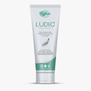 Ludic กรดไฮยาลูโรนิกอินทรีย์กรดโคจิกครีมล้างหน้าขนาด75มล. หลอดสำหรับคืนความอ่อนเยาว์ให้ผิวกระจ่างใสผิวดูอ่อนเยาว์ - Product Image 1