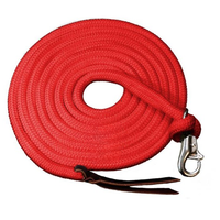 Laisse de cheval en coton tressé avec logo personnalisé, avec mousqueton solide, rênes pour animaux de compagnie, matériau en nylon pour cheval de course, licol pour cheval