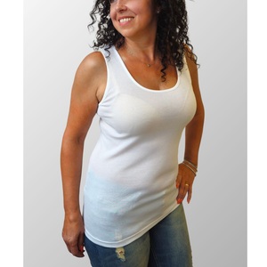 Respirant sans couture 100% coton en gros de haute qualité noir blanc femmes débardeur nouveau Design sans manches T-shirts fournisseur BD - Product Image 4