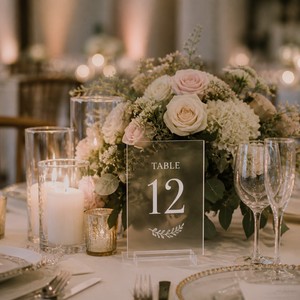 Acrylic <b>Table</b> <b>Number</b> <b>Holder</b> <b>Wedding</b> <b>Table</b> <b>Numbers</b> Sign <b>Holder</b> Clear Display Stand for <b>Wedding</b> Banquet Party Decor - Product Image 3