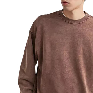 Sweat-shirt en tissu extensible pour hommes Logo personnalisé Respirant Manches longues Basics Sweat-shirt en coton mélangé pour hommes - Product Image 6