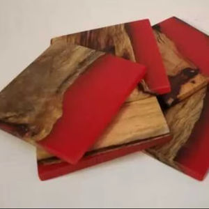 Square Shape <b>Coasters</b> Wood & Resin Household Tea Cup Platter Mats Pads At Wholesale Price Tableware Dinnerware <b>Drink</b> <b>Coaster</b> - Product Image 1