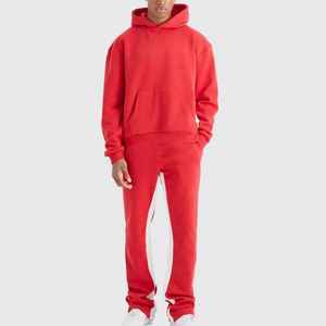 Ropa personalizada Streetwear Pantalones de chándal y sudaderas con capucha Conjunto de chándales de gran tamaño Unisex Hombres Sudadera con capucha Pantalones de chándal de peso pesado Conjunto Suelto - Product Image 2