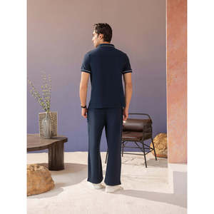 Breathable Embroidered Co-Ord <b>Set</b> Regular Fit <b>Knitted</b> 100% Cotton Casual Tracksuit for Men & Women - Product Image 5