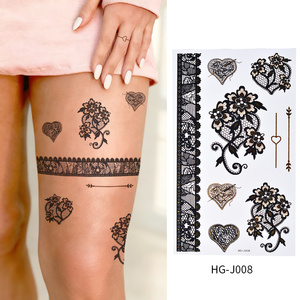 Etiqueta engomada metálica personalizada del <span class=keywords><strong>tatuaje</strong></span> temporal del diseño de la pulsera para la joyería de la muñeca del <span class=keywords><strong>brazo</strong></span> Flash del arte corporal hoja de <span class=keywords><strong>tatuaje</strong></span> no tóxica impermeable - Product Image 3