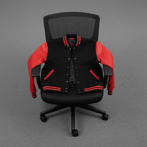 Vestes universitaires pour hommes en gros, OEM, lourde, corps en laine, manches en cuir, brodées, coupe ample, tailles régulières, veste pour homme - Product Image 3