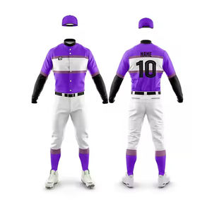 Conjunto de Jersey y pantalones de béisbol al por mayor para hombre, uniforme de equipo personalizado, ropa deportiva de tela transpirable para entrenamiento de Club - Product Image 1