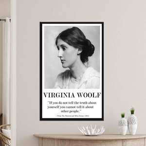 Tableau imprimé sur toile : Décoration littéraire pour la maison inspirée de Virginia Woolf, TOILE ENVELOPPÉE - Product Image 1