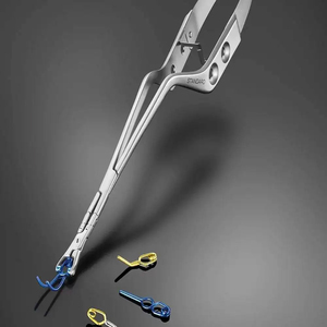 Clip d'occlusion temporaire Yasargil, 20 mm, à mâchoire droite, en acier inoxydable, kit d'instruments manuels, certifié CE - Product Image 2