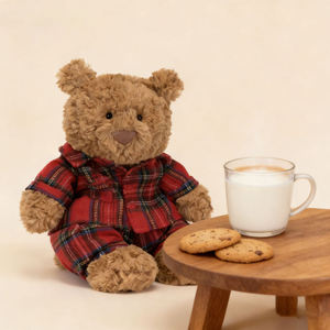 Couette en peluche super douce JellyCatt, motif ours à carreaux, pyjama, garnissage en coton PP, unisexe, vente en gros, accessoires vestimentaires pour anniversaire - Product Image 4